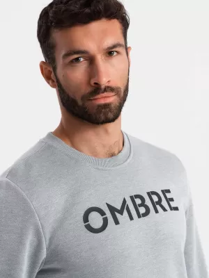 Férfi pulóver OMBRE OM-SSPS-0181 SZÜRKE MELANGE