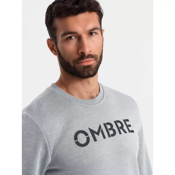  Férfi pulóver OMBRE OM-SSPS-0181 SZÜRKE MELANGE 
