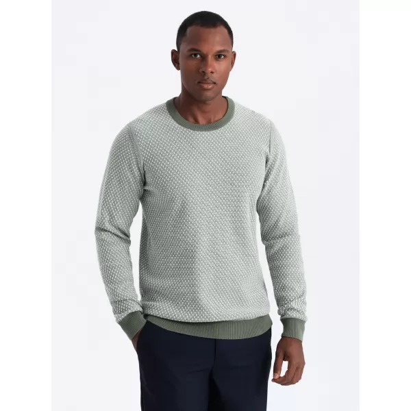  Férfi pulóver OMBRE OM-SWSW-0111 ZÖLD 