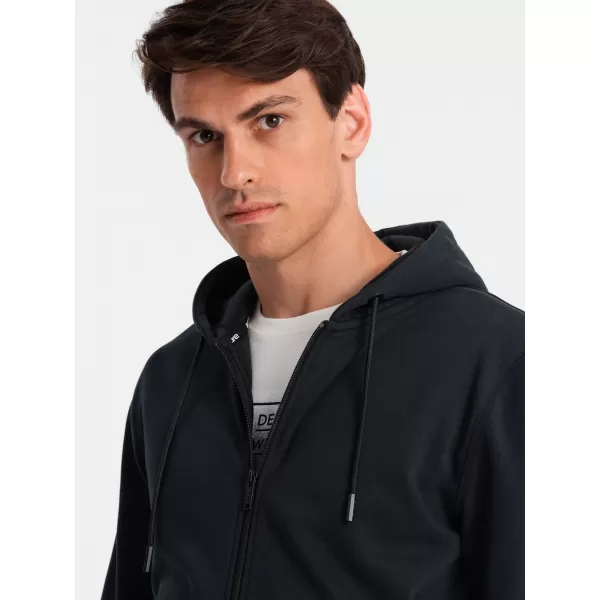  Férfi pulóver OMBRE OM-SSBZ-0160 FEKETE 