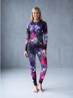 Női funkcionális termo nadrág prémium ALTISPORT VOJ/ALW055TER02 FEKETE -PINK