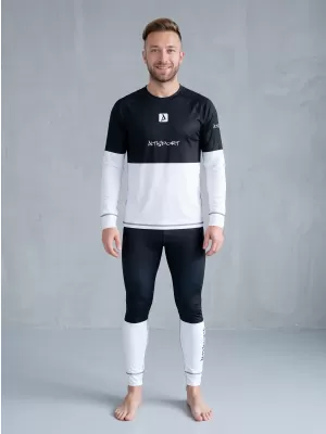 Férfi funkcionális termo nadrág prémium ALTISPORT VOJ/ALM051TER02 FEKETE -FEHÉR