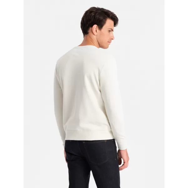  Férfi pulóver OMBRE OM-SSNZ-0136 KRÉM 