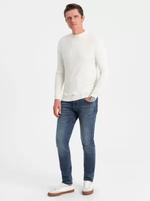 Férfi pulóver OMBRE OM-SWTN-0100 KRÉM