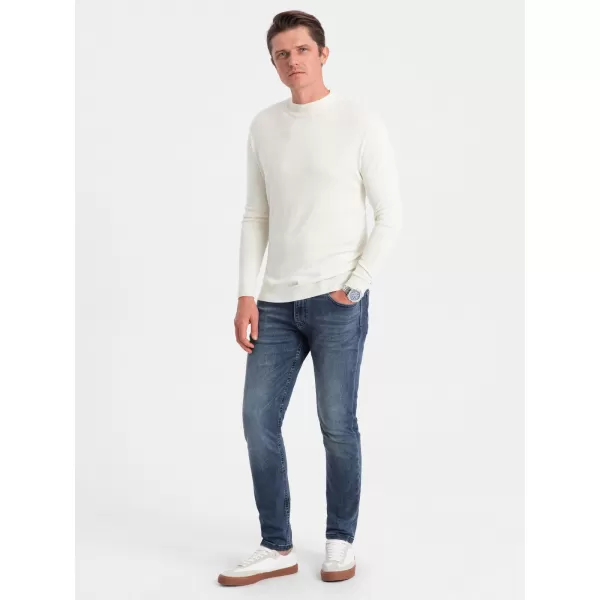  Férfi pulóver OMBRE OM-SWTN-0100 KRÉM 