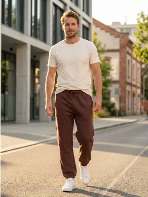 Férfi zeneszámok ALTISPORT BYB/ALM002BY286 CSOKOLÁDÉ