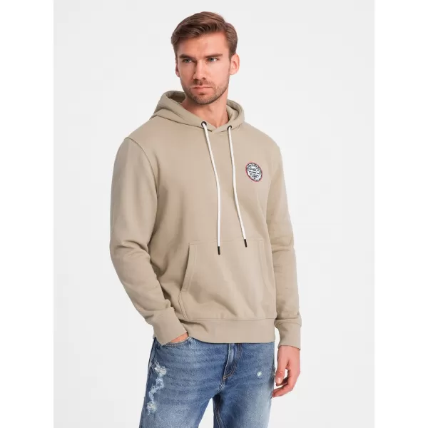  Férfi pulóver OMBRE OM-SSNZ-0144 HOMOK 