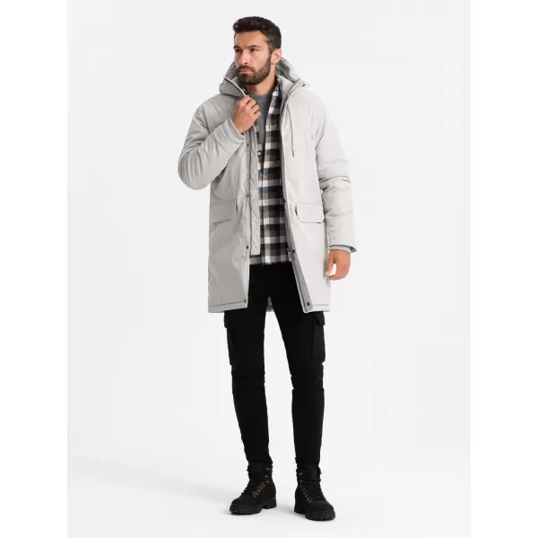  Kabát OMBRE OM-JALJ-0166 KRÉM 