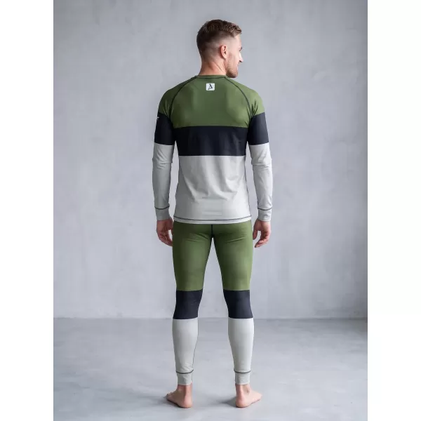  Férfi funkcionális termo t -phirt hosszú ujjú prémiummal ALTISPORT VOJ/ALM051TER01 KHAKI 