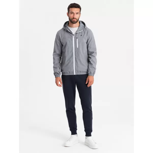  Kabát OMBRE OM-JANP-0136 SZÜRKE 
