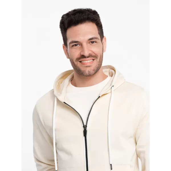  Férfi pulóver OMBRE OM-SSBZ-0178 KRÉM 
