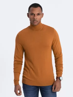 Férfi pulóver OMBRE OM-SWTN-0101 TEVE