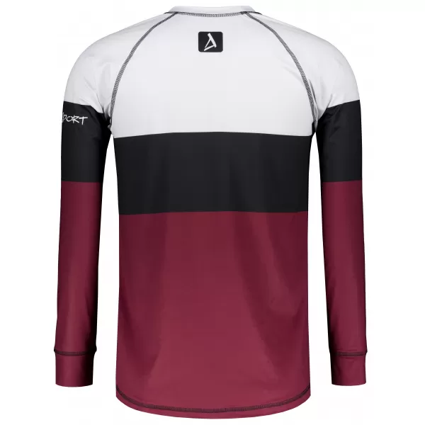  Férfi funkcionális termo t -phirt hosszú ujjú prémiummal ALTISPORT VOJ/ALM051TER01 BURGUNDIA 