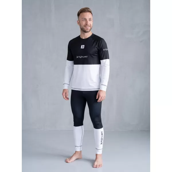  Férfi funkcionális termo nadrág prémium ALTISPORT VOJ/ALM051TER02 FEKETE -FEHÉR 