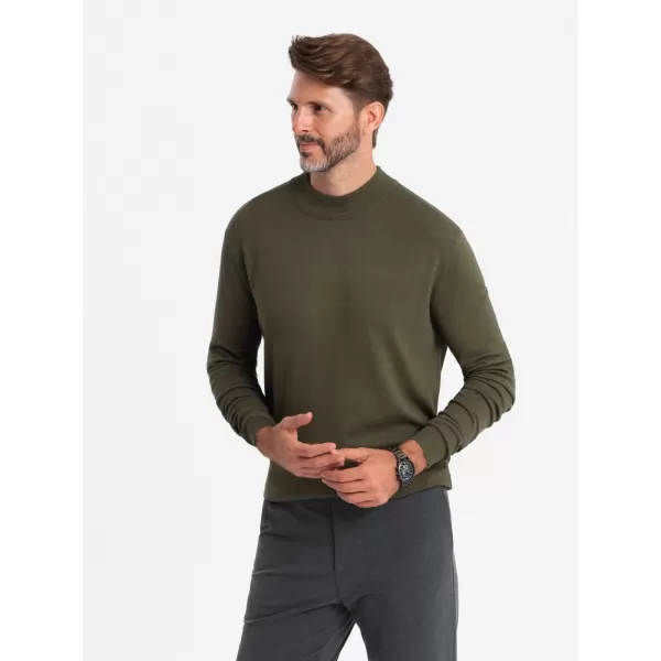  Férfi pulóver OMBRE OM-SWTN-0100 KHAKI 