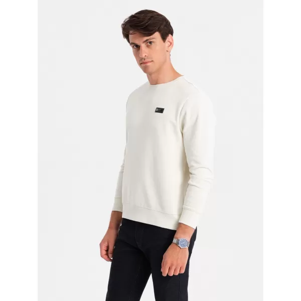  Férfi pulóver OMBRE OM-SSNZ-0136 KRÉM 