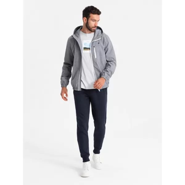  Kabát OMBRE OM-JANP-0136 SZÜRKE 