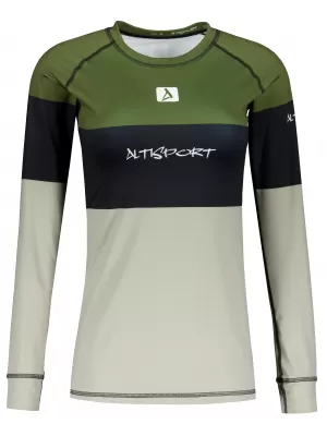 Női funkcionális termo t -póló hosszú ujjú prémium ALTISPORT VOJ/ALW051TER01 KHAKI