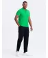 Mens t -phirt gallérral OMBRE OM-POBS-0100 NEONZÖLD