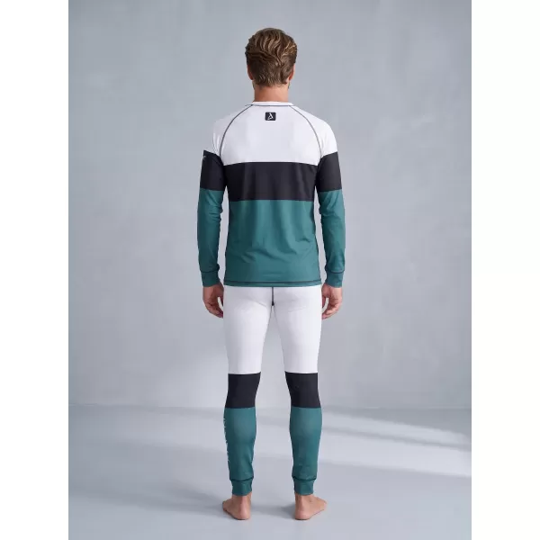  Férfi funkcionális termo t -phirt hosszú ujjú prémiummal ALTISPORT VOJ/ALM051TER01 FEHÉR -ZÖLD 
