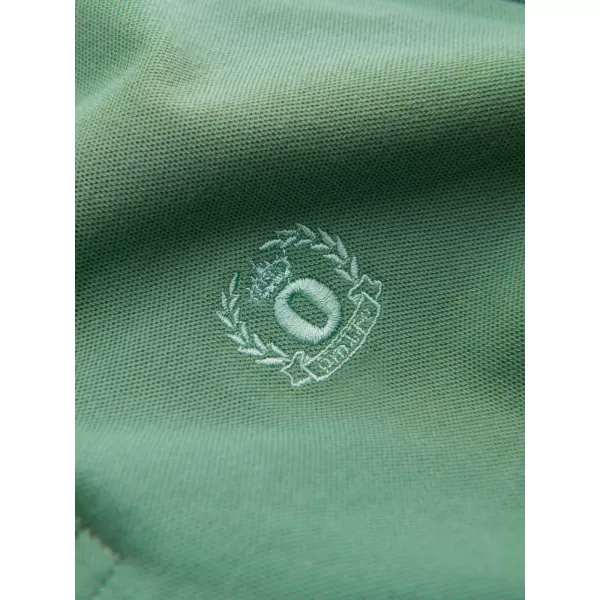  Mens t -phirt gallérral OMBRE OM-POBS-0100 ZÖLD 