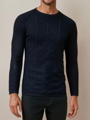 Férfi pulóver DSTREET wx2300 SÖTÉTKÉK