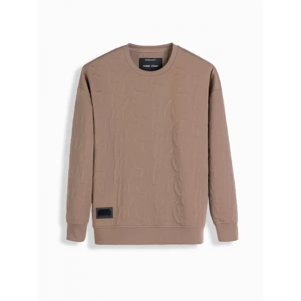  Férfi pulóver OMBRE OM-SSNZ-0164 BARNA 