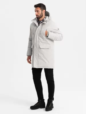 Kabát OMBRE OM-JALJ-0166 KRÉM