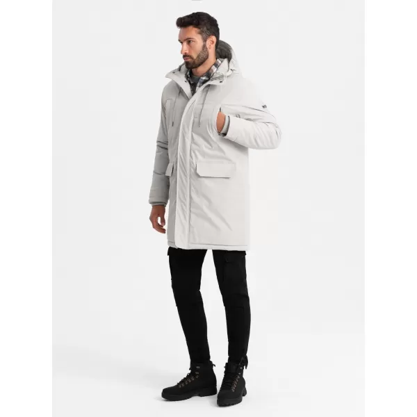  Kabát OMBRE OM-JALJ-0166 KRÉM 