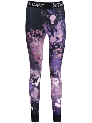 Női funkcionális termo nadrág prémium ALTISPORT VOJ/ALW055TER02 FEKETE -VIOLET