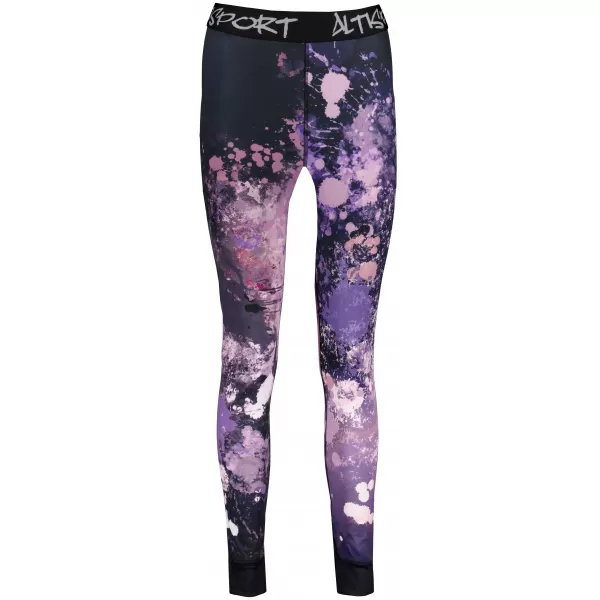  Női funkcionális termo nadrág prémium ALTISPORT VOJ/ALW055TER02 FEKETE -VIOLET 