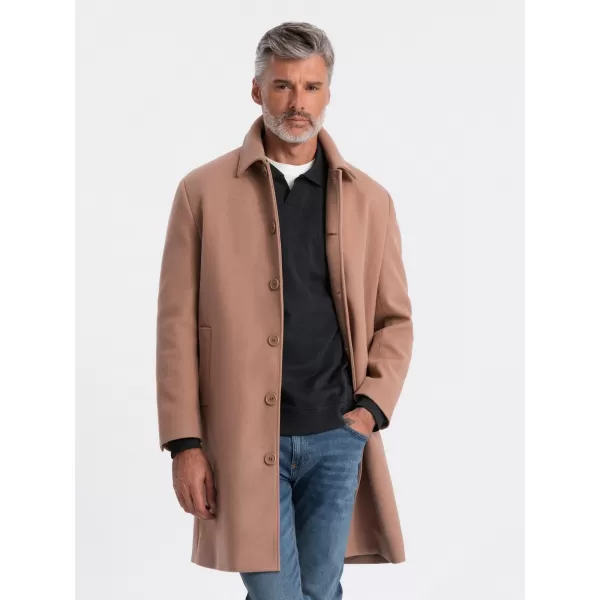  Férfi kabát OMBRE OM-COWC-0106 BARNA 
