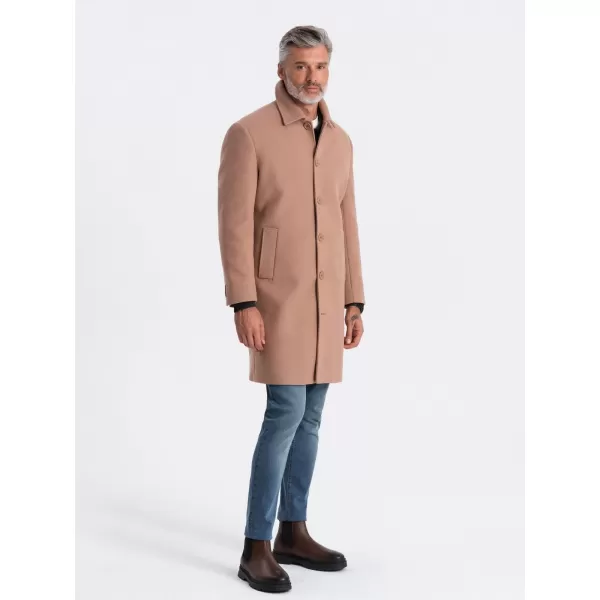  Férfi kabát OMBRE OM-COWC-0106 BARNA 