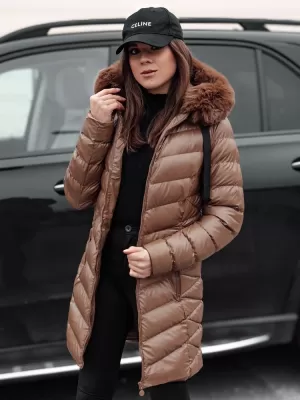 Kabát DSTREET CRYSTAL TY4774 KARAMELLA