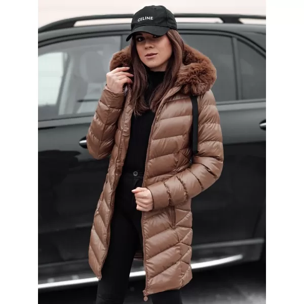 Kabát DSTREET CRYSTAL TY4774 KARAMELLA 