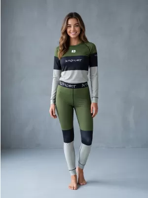 Női funkcionális termo nadrág prémium ALTISPORT VOJ/ALW051TER02 KHAKI