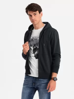 Férfi pulóver OMBRE OM-SSBZ-0160 FEKETE