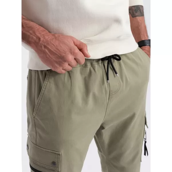  Nadrág OMBRE OM-PAJO-0125 KHAKI 
