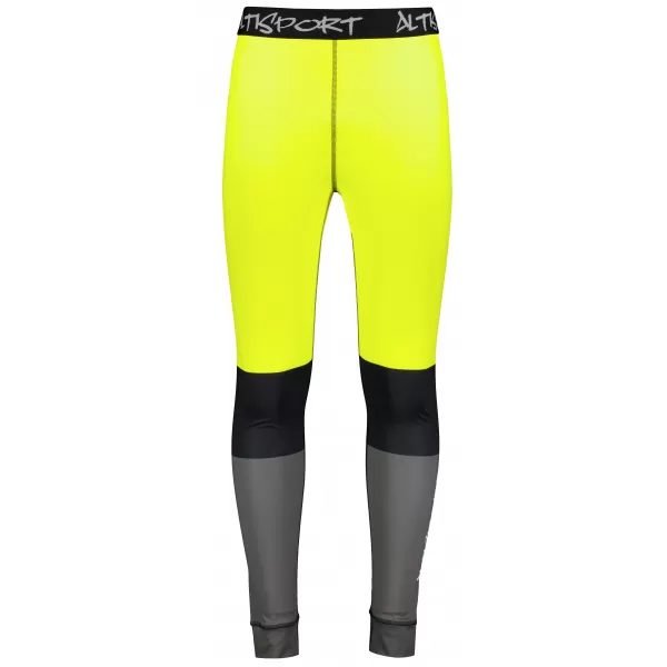  Férfi funkcionális termo nadrág prémium ALTISPORT VOJ/ALM051TER02 NEON SÁRGA/SZÜRKE 