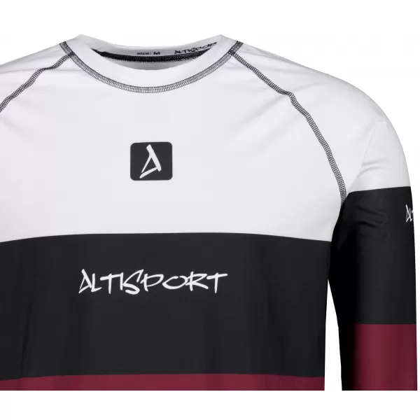  Férfi funkcionális termo t -phirt hosszú ujjú prémiummal ALTISPORT VOJ/ALM051TER01 BURGUNDIA 