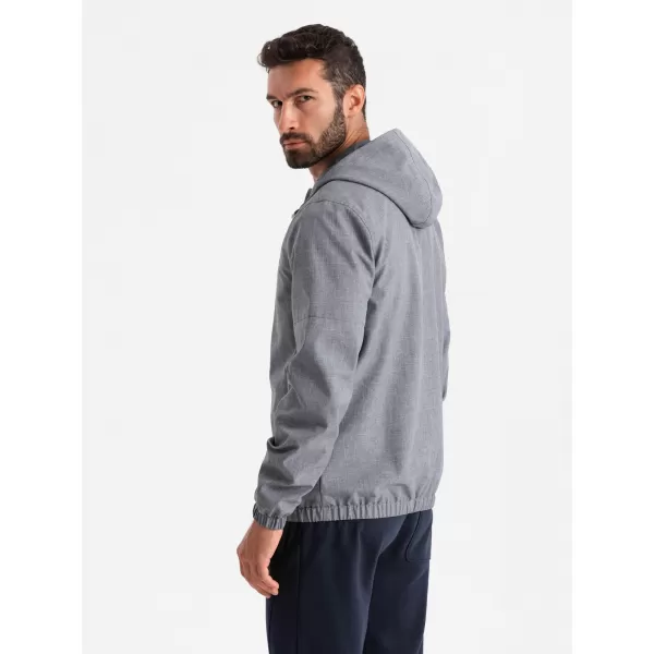  Kabát OMBRE OM-JANP-0136 SZÜRKE 