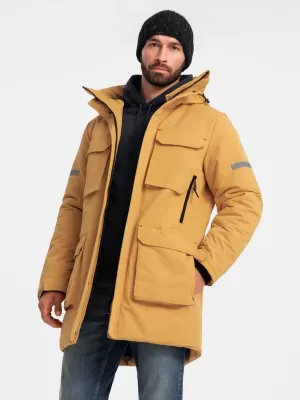Kabát OMBRE OM-JALJ-0169 SÁRGA