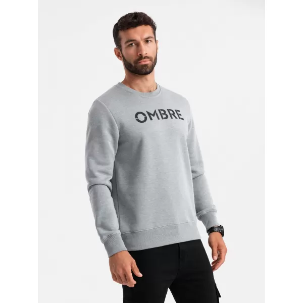  Férfi pulóver OMBRE OM-SSPS-0181 SZÜRKE MELANGE 