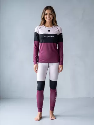 Női funkcionális termo nadrág prémium ALTISPORT VOJ/ALW051TER02 BURGUNDIA