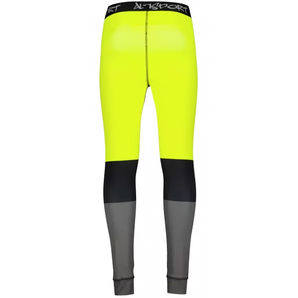  Férfi funkcionális termo nadrág prémium ALTISPORT VOJ/ALM051TER02 NEON SÁRGA/SZÜRKE 