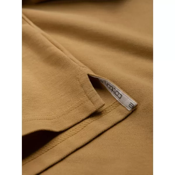  Mens t -phirt gallérral OMBRE OM-POBS-0100 MUSTÁR 