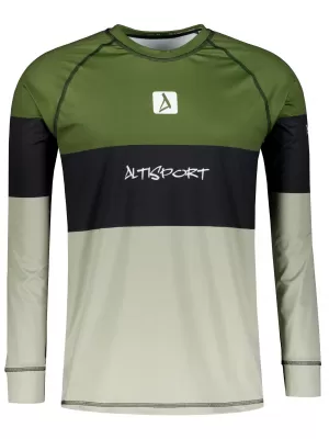 Férfi funkcionális termo t -phirt hosszú ujjú prémiummal ALTISPORT VOJ/ALM051TER01 KHAKI