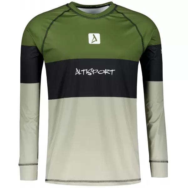  Férfi funkcionális termo t -phirt hosszú ujjú prémiummal ALTISPORT VOJ/ALM051TER01 KHAKI 