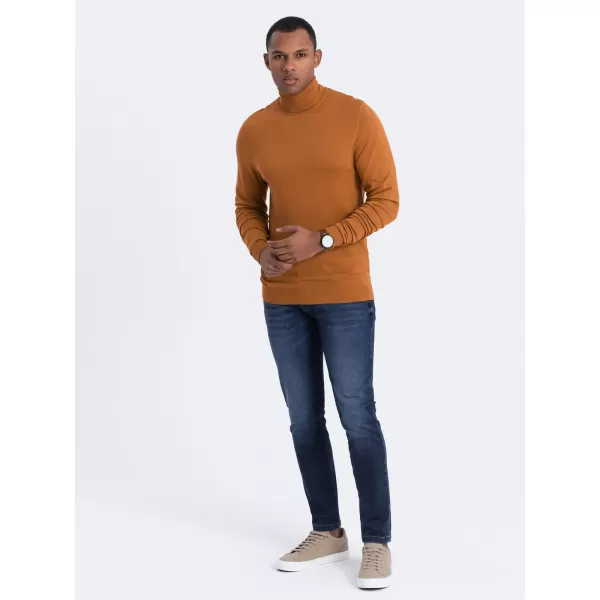 Férfi pulóver OMBRE OM-SWTN-0101 TEVE 