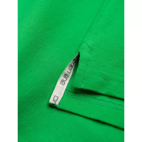  Mens t -phirt gallérral OMBRE OM-POBS-0100 NEONZÖLD 